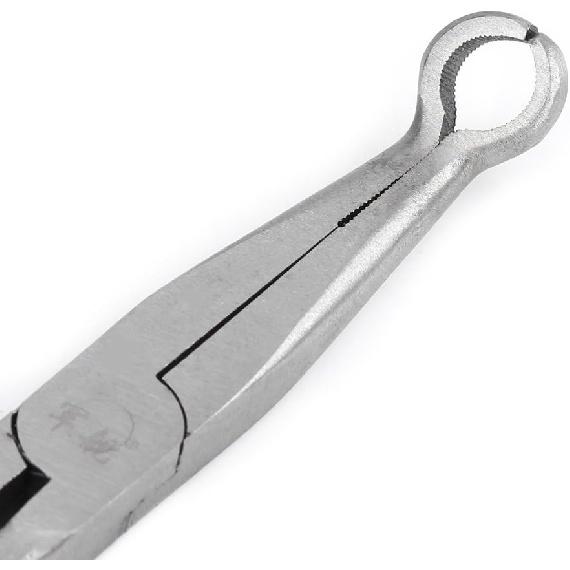 Curved Nose Pliers, Long Reach Ring Nose Pliers, Long Nose Plier, Long Reach Pliers 3 Pcs Hose Gripper Pliers, Extra Long 45/90 Degree Bent Nose Or