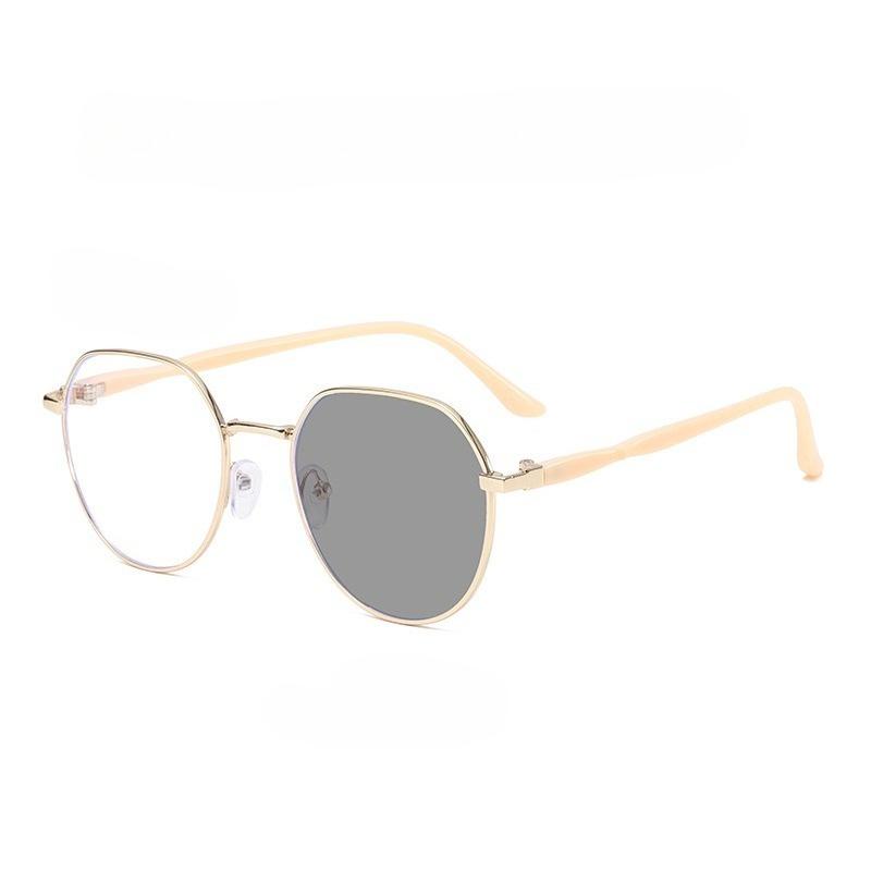 Outdoor Photochromic Sunglasses Ladies Intelligent Color Change Minus Diopter Glasses Trendy Myopia Prescription Lens Eyeglasses