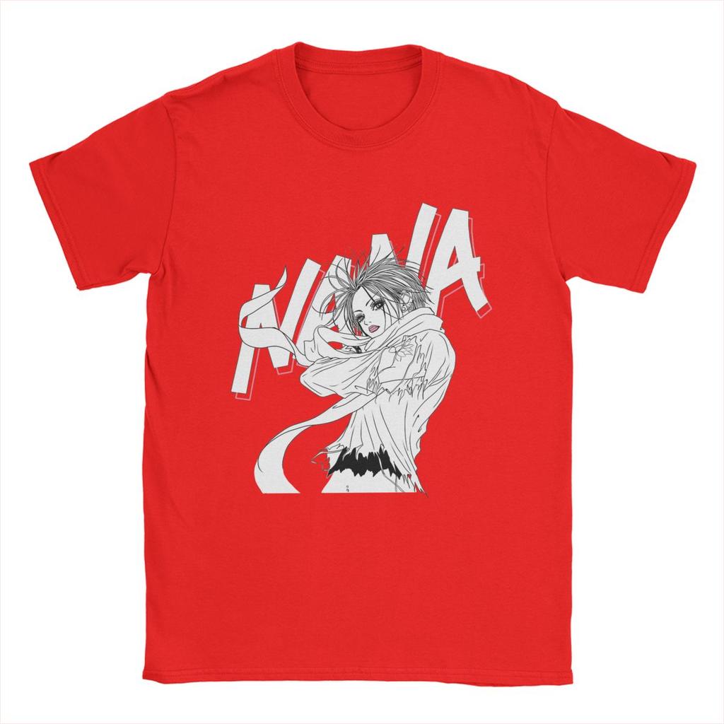 Nana Osaki Anime T-Shirts Men Crazy Pure Cotton Tee Shirt Crewneck Short Sleeve T Shirt Summer Clothing