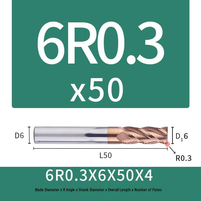 55-Degree Carbide Bull Nose End Mill with Wear-Resistant Coating for CNC Routers