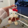 Winter Plush HelloKitty Keychain Scarf Kitty Dress Up Girl Birthday Gift Angel Shaped Kitty Cat Pendant Car Decoration Xmas Gift