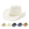 Summer Western Cowboy Hat Women'S Sunscreen Hat Sweet Cool Wind Straw Hat Big Eaves Beach Seaside Spice Girl Sun Hat