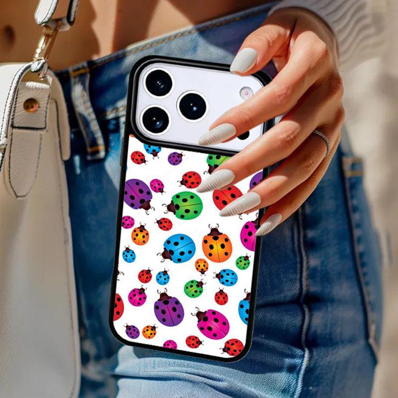 11 Colorful Ladybugs Phone Case For iPhone 17 Air 14 15 13 12 Max Cover For Apple 14 15 16 16e 11 Pro Max Plus Coque