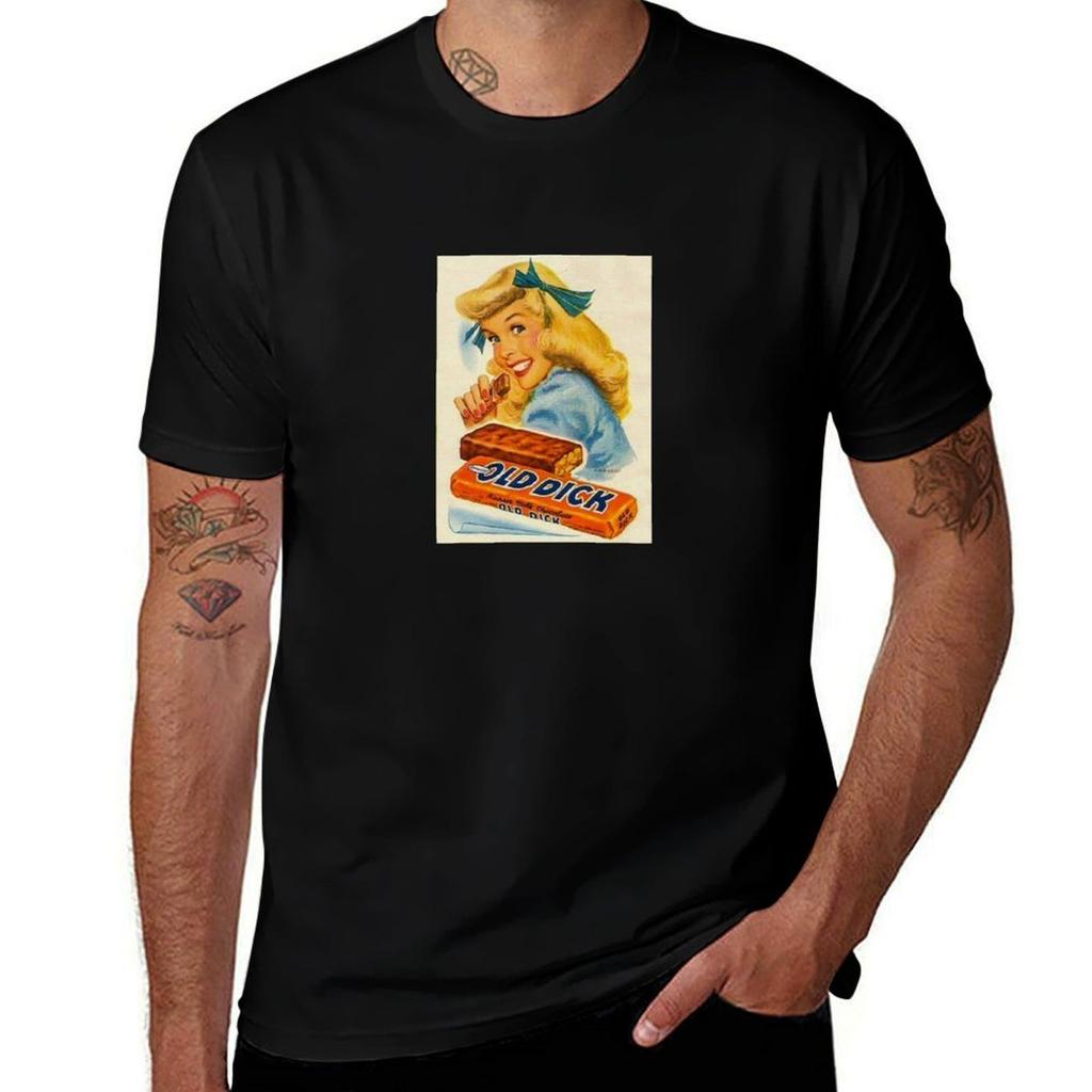 Old Dick Vintage Candy Advertisunisext Tshirt Industrial Work Tee Shirt