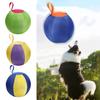 18 Inches Inflatable Calming Ball for Dogs Herding Ball with Cover Handle Tear-Resistant Dog Training Ball for Large Breeds Outdoor Active Play