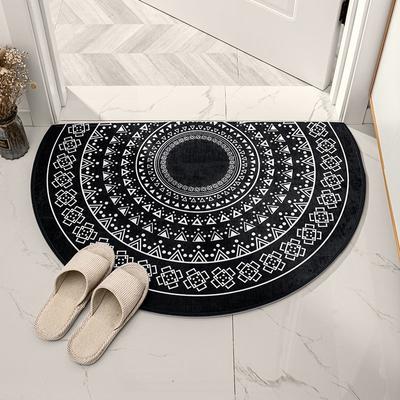 İskandinav yarım daire giriş kapısı paspası geometri Bohemia banyo paspas yumuşak kaymaz karşılama paspaslar beyaz siyah yatak odası
