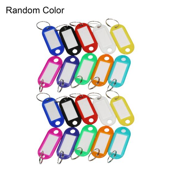 

20Pcs Removable Key Tags with Window PP Prevent Missing Key Identifiers Bag Accessories