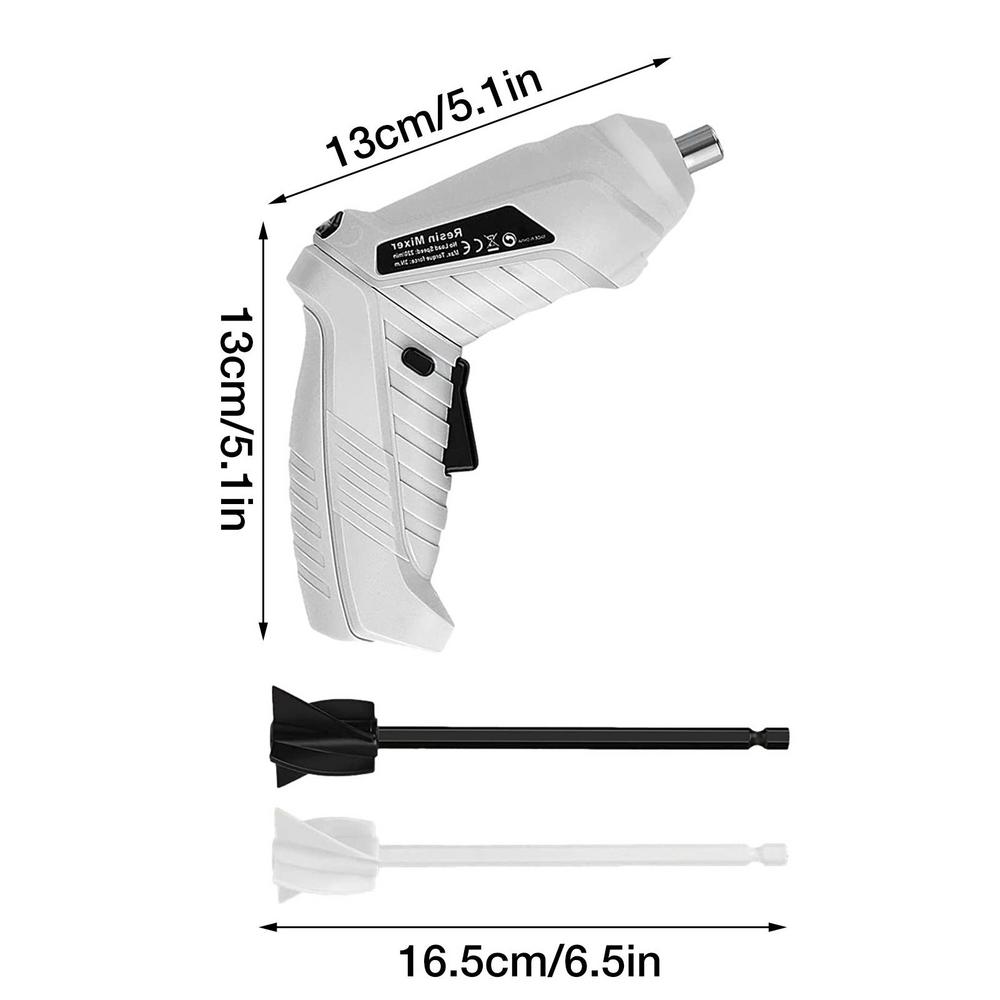 

Смеситель для смолы, ручной перезаряжаемый миксер для смолы, электрический для эпоксидной смолы, миксер для эпоксидной смолы с 2 лопастями, мешалка для смолы чёрный