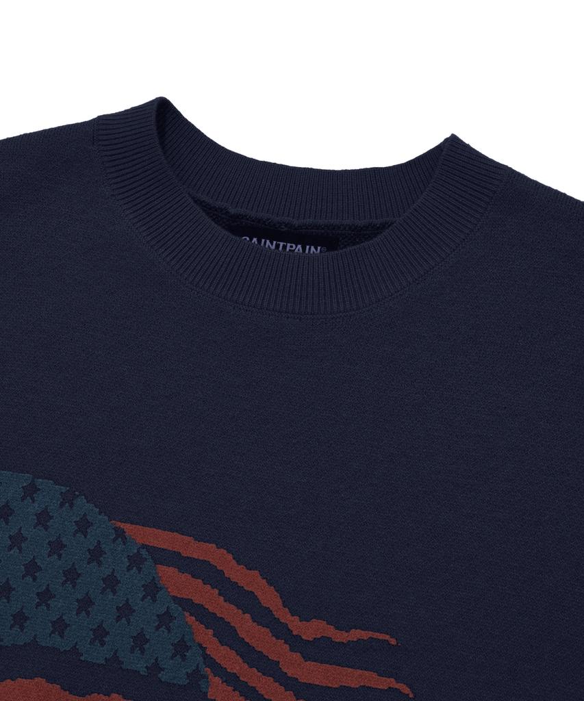 SAINTPAIN Sp Jacquard American Knit Sweater - Navy