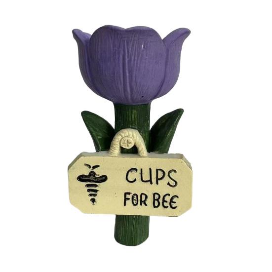 Insekten-Wassernapf Blumenförmige Bienen-Trinkstation Bestäuber-Hydrationsbecher für Bienen Schmetterlinge Outdoor-Garten-Hof-Dekoration