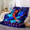 Customiz Name Personality Spider-Man Blanket Soft &Warm Sofa Office Bed Travel Lunch Break Blanket, Gift Suitable All Seasons