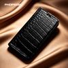 Custodia Flip di Lusso in Vera Pelle con Fantasia Coccodrillo per Telefono Samsung A04 04S 04E 14 24 34 54 05 05S 15 25 35 55 4G 5G