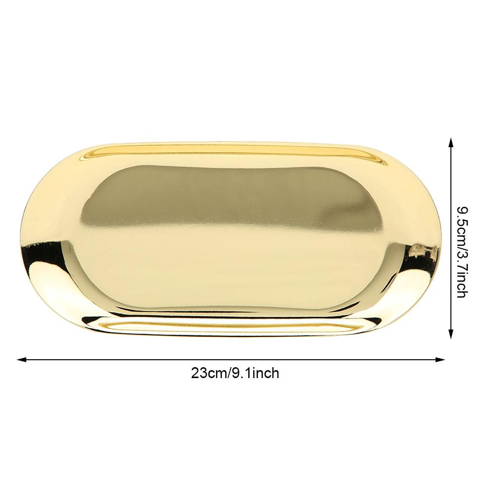 Grand plateau de rangement Acier inoxydable 430 Plateau organisateur d'outils pour bougie d'aromathérapie Or