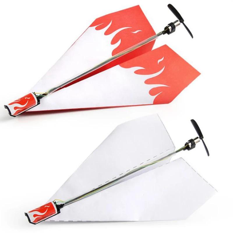 Airplane Rc Folding Paper Model DIY Motor Power Rc Plane Kids Toy Airplane Model