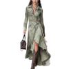 European & American 2025 Early Autumn Niche Designer Long-Sleeved Tie-Dye Women's Dress