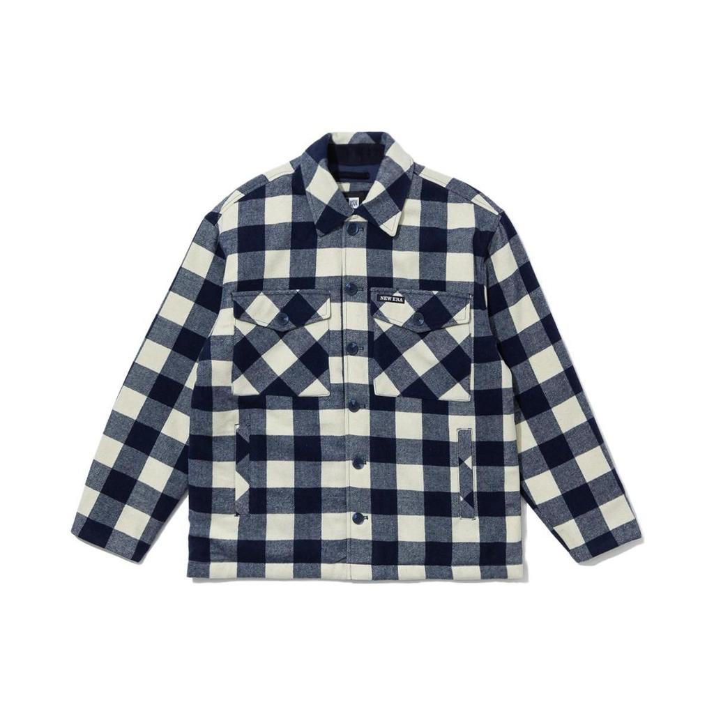 New Era Plaid Loose Fit Lapel Drop Shoulder Single Breasted Jacket Unisex Jacket 13781087
