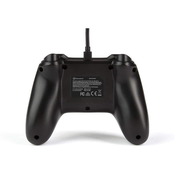 Manette Filaire - POWER A - Nintendo Switch - Noir Mat