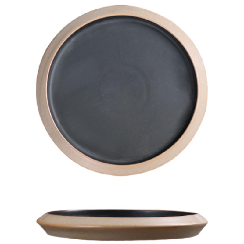 ZISIZ Folded Edge Ceramic Dinner Plate