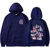 Unisex Kirsebærblomst Hættetrøje - Herre Efterår/Vinter Velour, Løs Pullover, Teen & Par Stil af ASSC