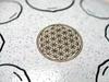 Healing Drum, Steel Tongue Drum, 8 Notes, Flower of Life Design, Silver, 20cm, with Mallets, for Meditation, Yoga, and Music Therapy