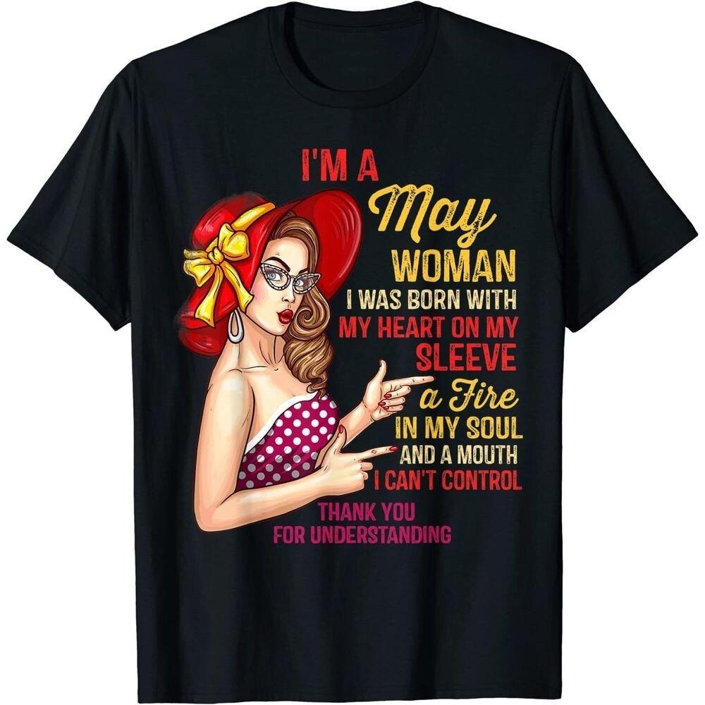 Футболка унисекс «I m May Woman Birthday Girl Queen Born In May» S чёрный