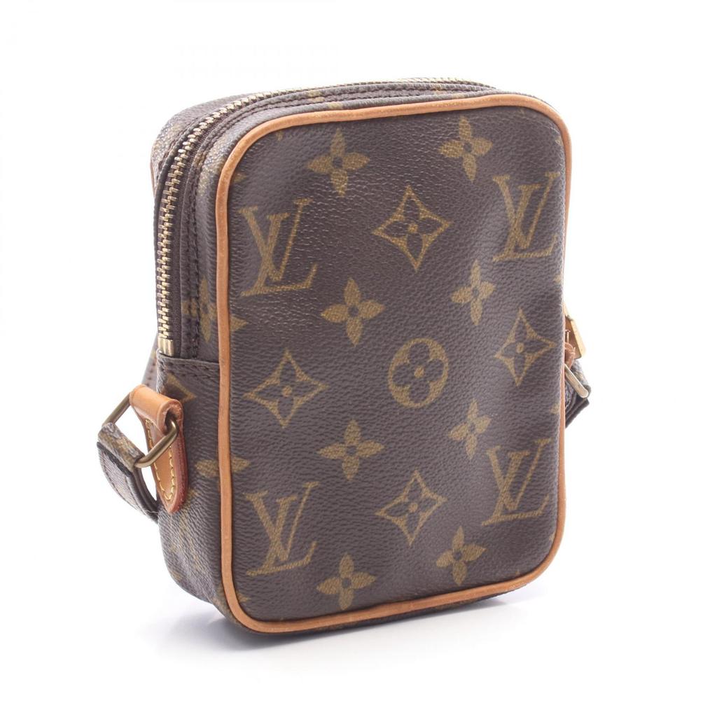 Used LOUIS VUITTON Mini Danube Shoulder Bag M45268 Monogram PVC Coated Canvas Leather Brown Used Women