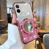 For Xiaomi Poco C81 Pro Case with Makeup Mirror Holder Stand Luxury Shiny Gradient Plating Glitter Slim for Xiaomi Poco C81 Pro Back Cover
