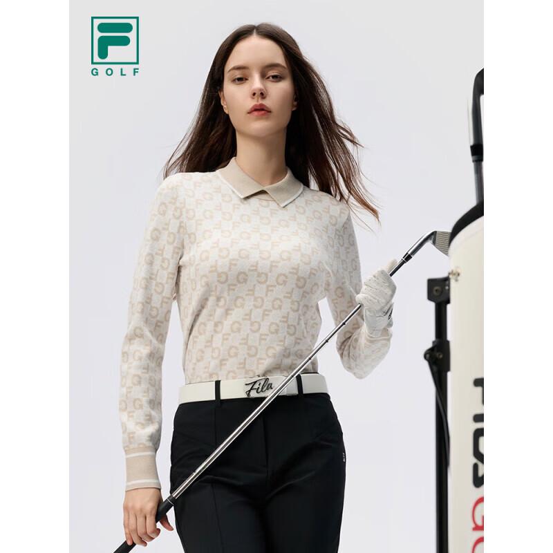 FILA Women s Golf Full Print Knit Polo Sweater L