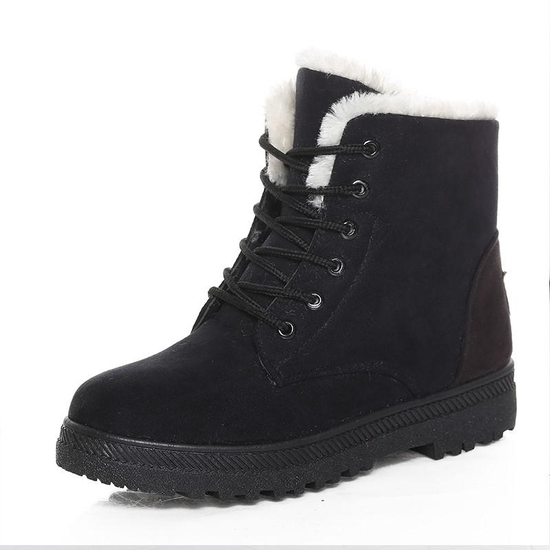 Fashion Women Boots Korean Style Women Boots For Winter 2024 Snow Boots Ankle Winter Shoes Women Fur Botas Mujer Low Heels Short Boot