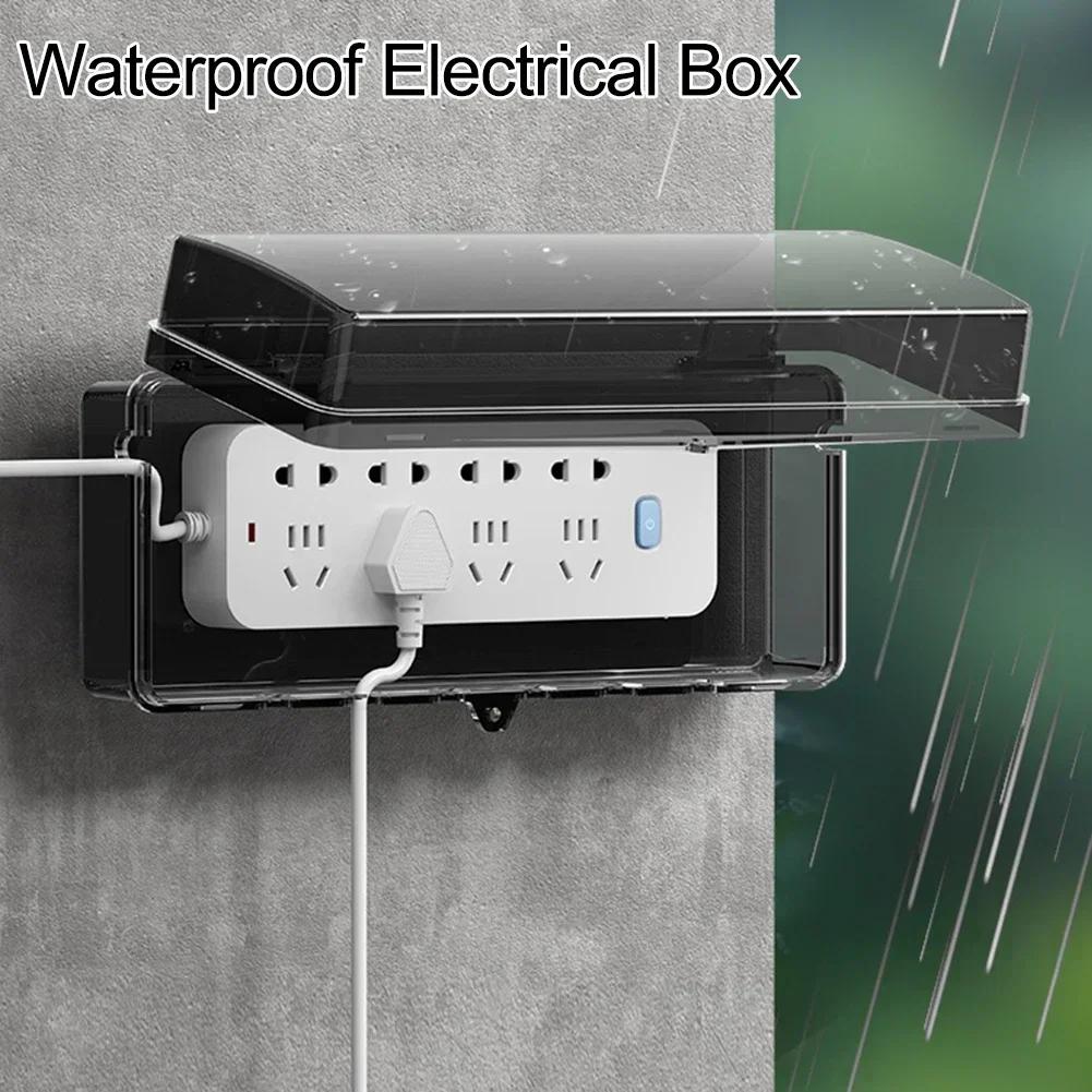 1 Pc Lockable Socket Cover, Extension Cord Box With 4/8 Outlets, Outdoor Outlet Rainproof Cover, Electrical Appliances Tools