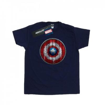 Mens Captain America Wooden Shield T-Shirt