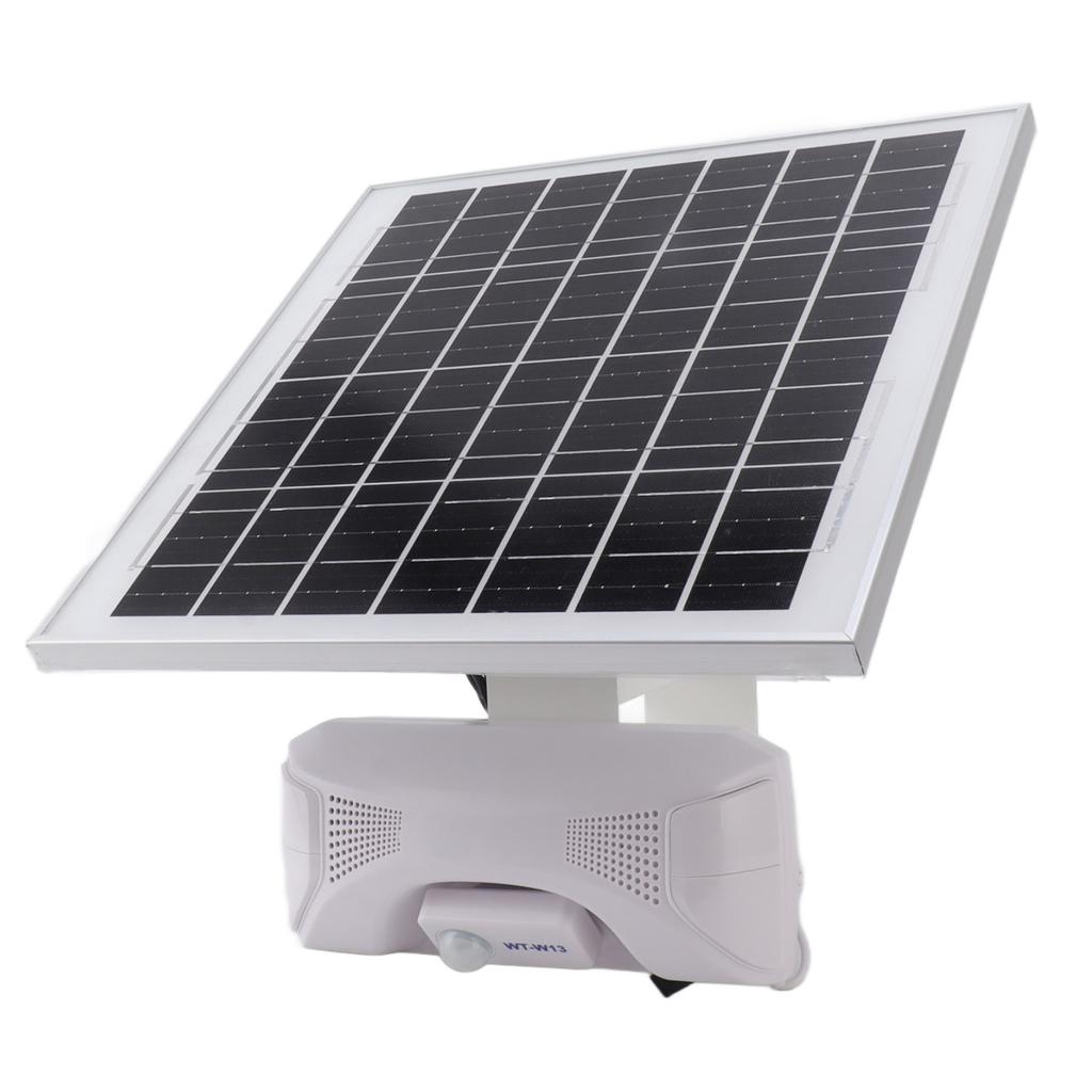 12V Outdoor Waterproof Infrared Microwave Motion Sensor Safety Reminder Speaker Solar Induction