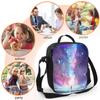 Abstract Artistic Multicolored Dimensional Galactic Nebula Insulating Thermal Lunch Bags for Boys Girls Washable Tote Cooler Bag