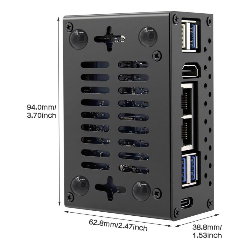 Metal Enclosure Aluminum Heatsink Access Housing Replacement for RV2 N516 Expansion Board Accessories