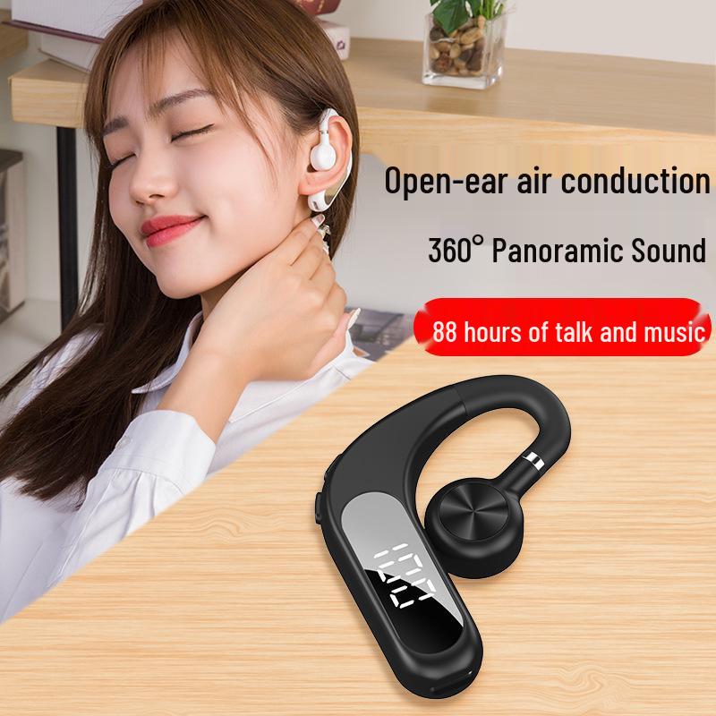 Model V28 Wireless Bone Conduction Ear-Hook Headphones with Long Battery Life 