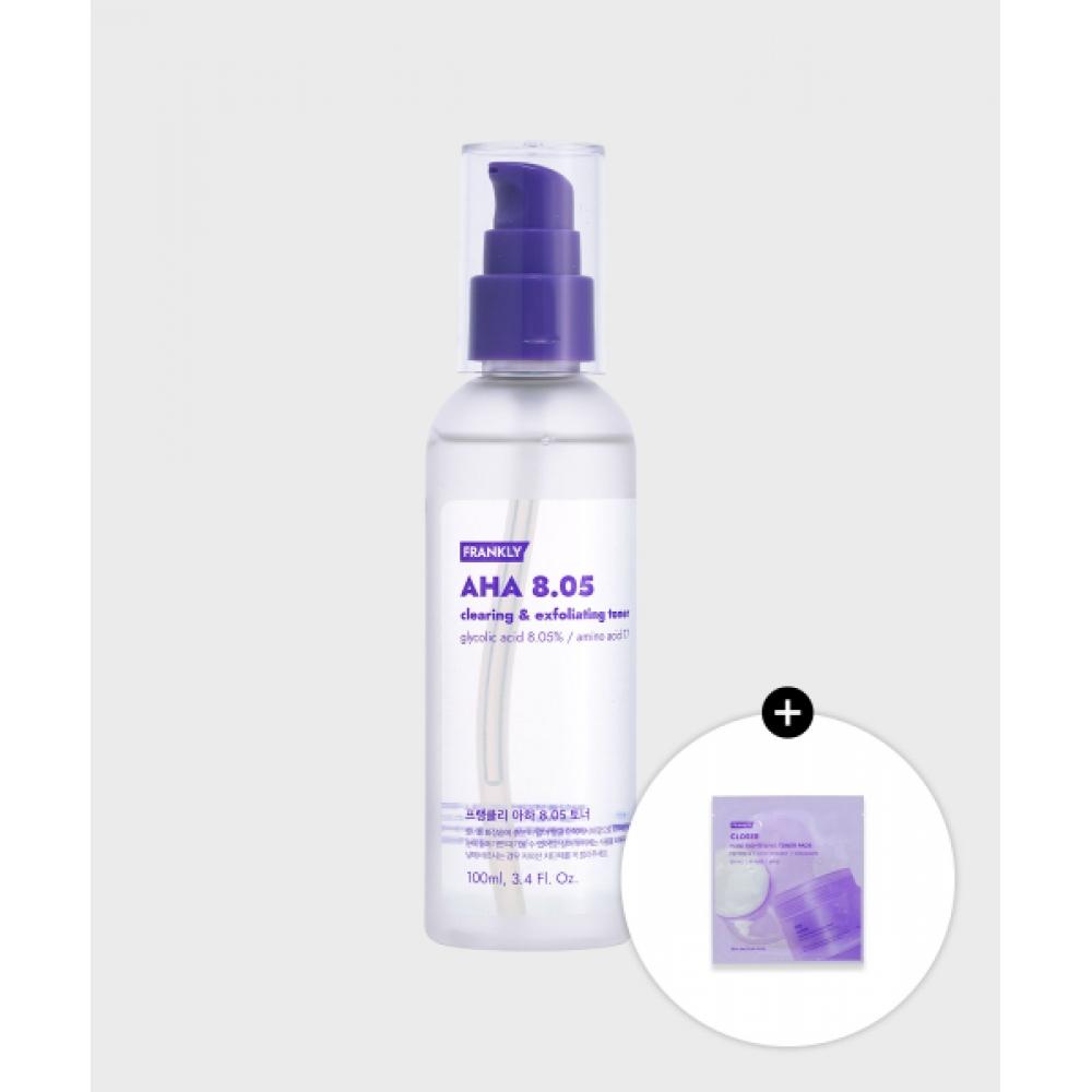 Frankly Aha 8.05 Toner 100ml + 2 Free Pads NONE