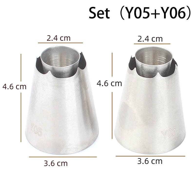 

Y05 Y06 Romia Hollow Cream Nozzles Нержавеющая сталь Украшения для торта Цветы Насадки для глазури Насадки для кексов Помадка Выпечка Насадка для выпечки