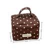 Women's Retro Polka Dot Storage Bag Wear-resistant Large Capacity Handheld Makeup Pouch for Daily Cosmetic Organizing