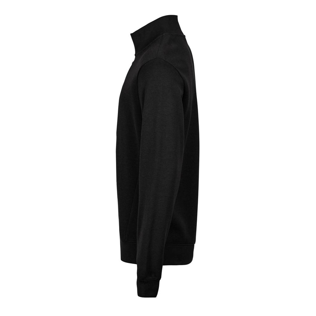 Tee Jays Mens Ribbed Interlock Half Zip Sweatshirt