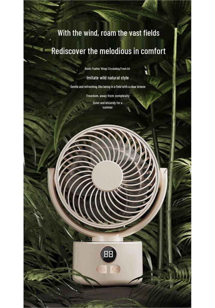 Oscillating Student Fan with 16-Hour Battery for Silent Classroom & Office Cooling