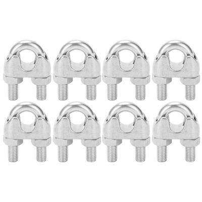 8 piezas 38 Pulgadas M10 Acero Inoxidable Cable de Acero Abrazadera Clip Perno U Sillín Sujetador