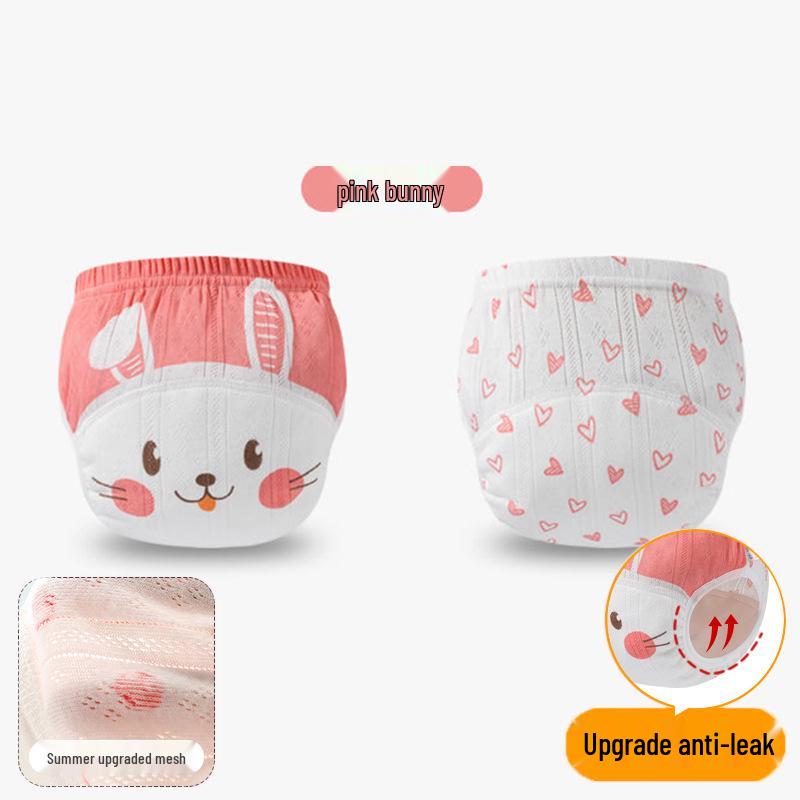Klasse A Baumwolle Atmungsaktiv Waschbar Baby Trainingshosen für Mädchen: Sommer Mullwindel Unterwäsche