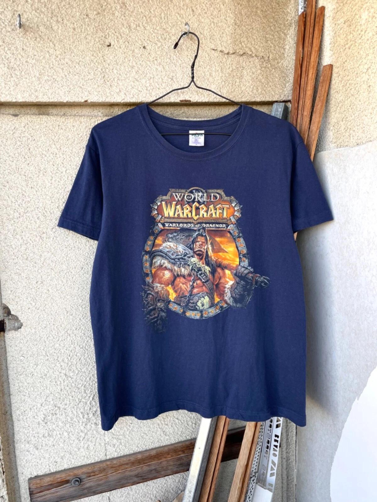 Vintage World Of Warcraft Warlords of Draenor Video Game Promo T-Shirt Size M/L 2XL