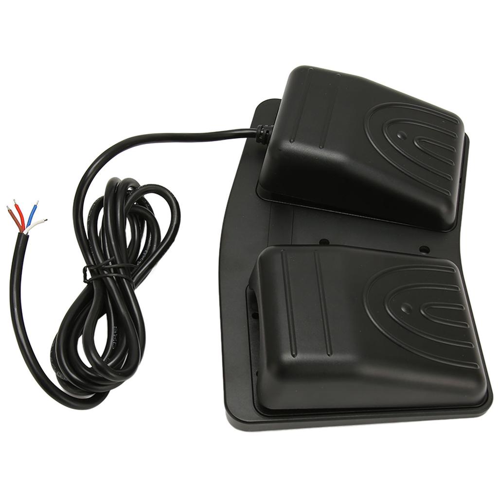 Double Foot Switch High Power Self Locking 2 Wire Foot Pedal Switch for Appliance Industrial Equipme