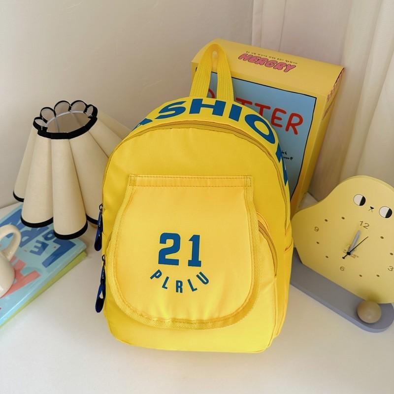 Adorable Nylon Cartoon Backpack For Boys And Girls Perfect For Preschool жёлтый