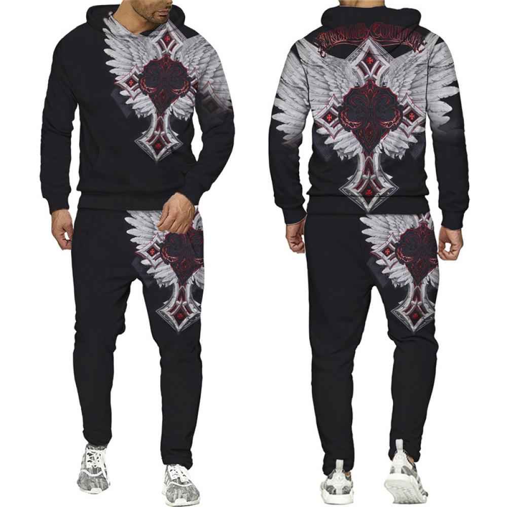 Готическая толстовка с принтом черепа/спортивный костюм с 3D-принтом — фото 29