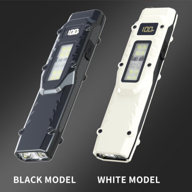 Portable Flashlight 1000 Lumens USB Rechargeable Tactical Flashlight Waterproof Led COB Work Light for Camping Emergency Household Use