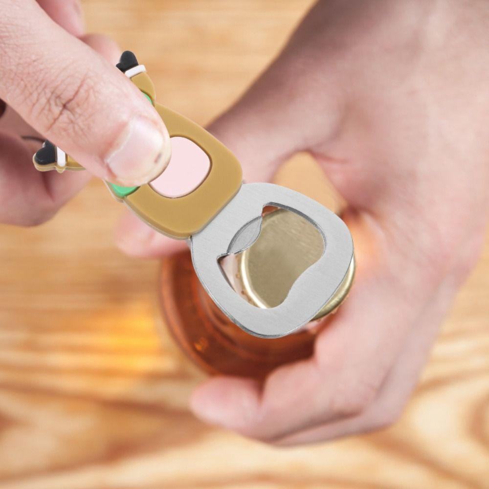 Stainless Steel Bottle Opener Santa Elk Snowman Beer Starter Corkscrew Christmas Beer Opener  Gift