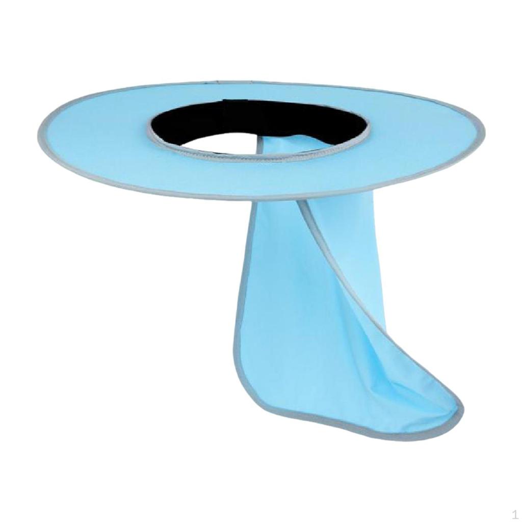 Hard Hat Sun Shade Visor for Outdoor Activities Building Workers Blue