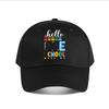 Hello School Crayon Heart Baseball Cap Fashion Unisex Sunhat Womens Outdoor Sports